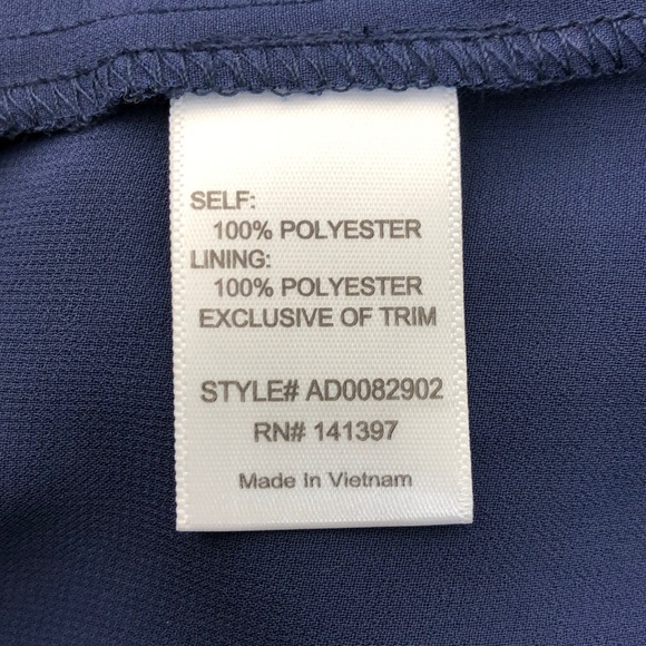 ASTR Navy Blue Lace Detail Flowy Dress - Picture 6 of 8